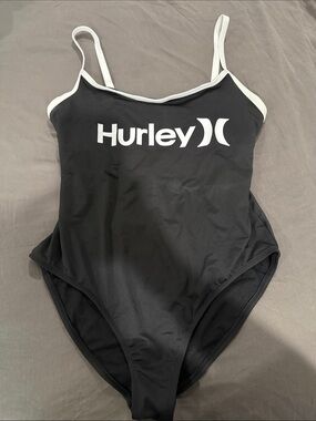 Hurley High Leg One-Piece Swimsuit Cut-Out Back Women’s 2X Convert Racerback NEW